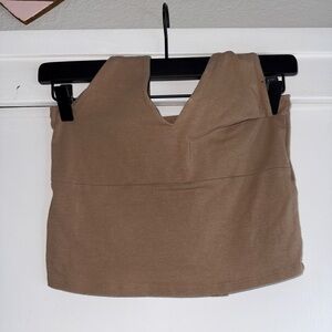 Hollister Tan Halter Top With Tie in Back